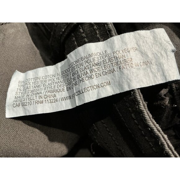 French Dressing Jeans Size 10 Olivia Wide Leg Black Half Seam - Picture 7 of 9